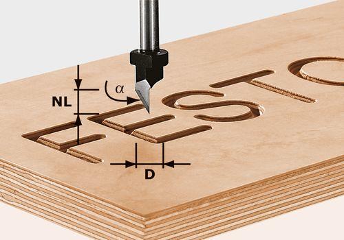 Festool Fraise à graver HS S8 D11/60°