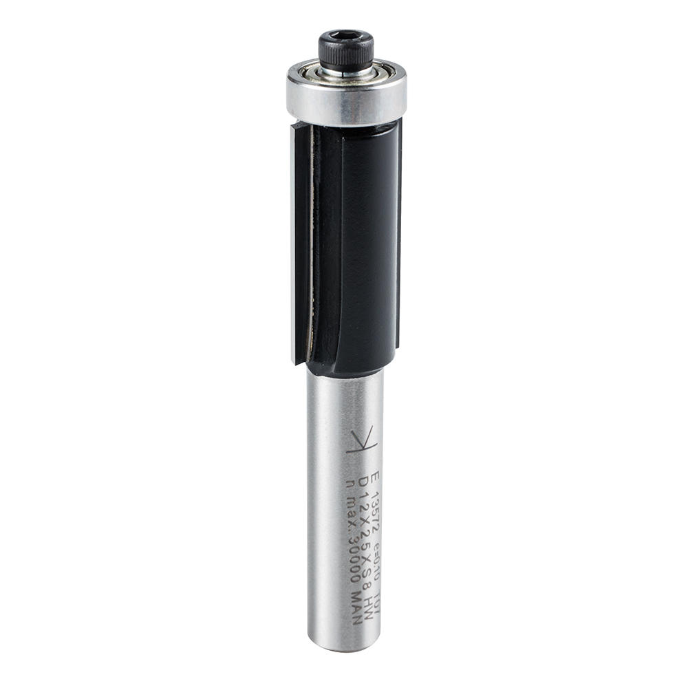 HW-Bündigfräser, Ø 12 mm, Schaft Ø 8 mm, gerade Schneiden