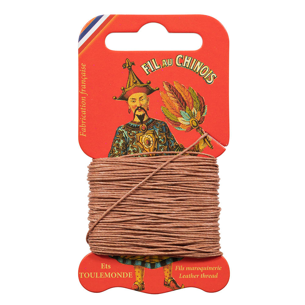 »Fil au Chinois« Waxed Linen Thread, Light Russet, 15 m