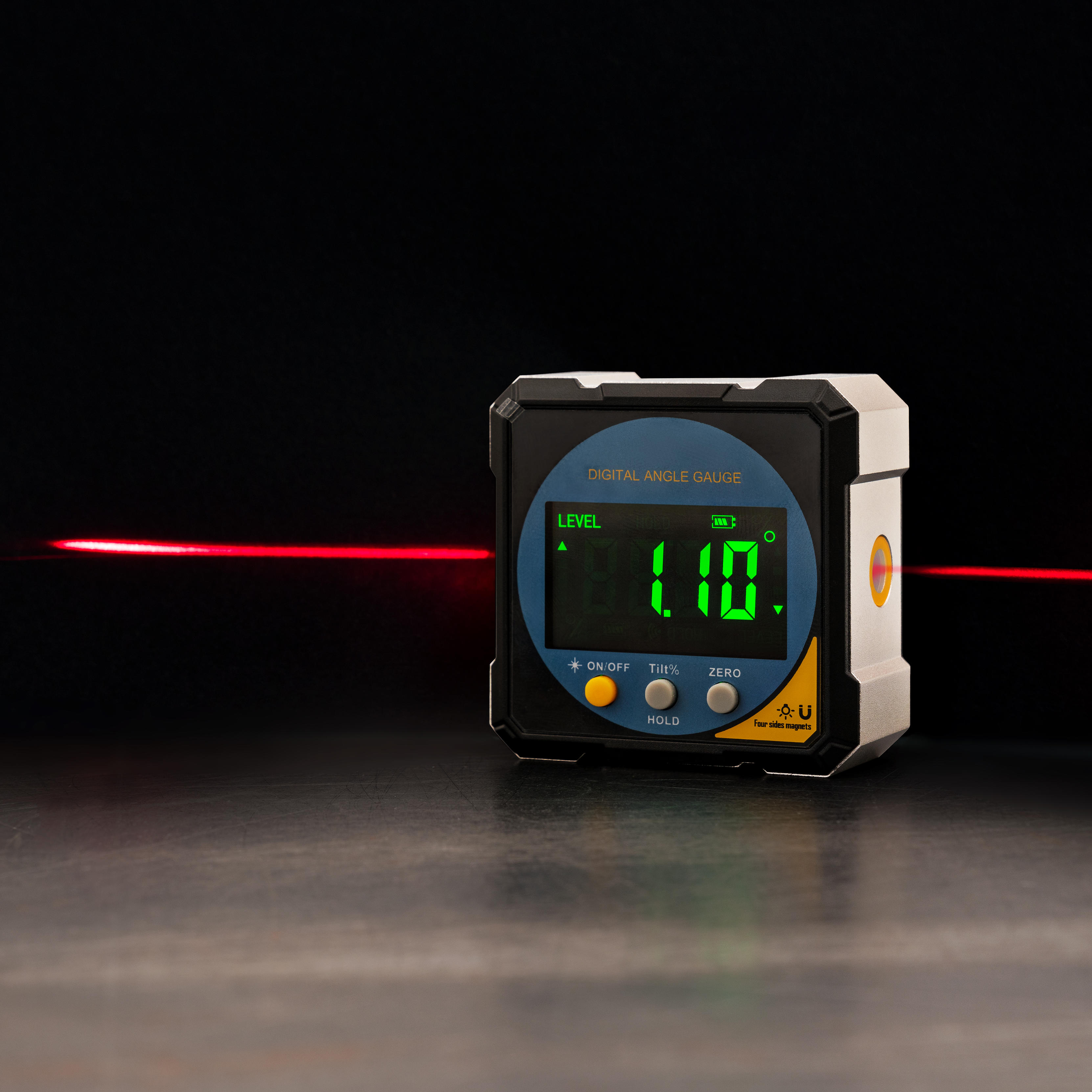 Digital Angle Gauge with Point Laser