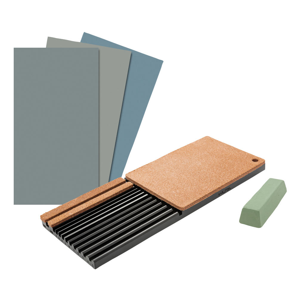 Jeu de guides d’affûtage d'outils pour le travail du cuir