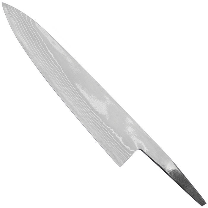 Damascus Blade Blank, 15 Layers, Gyuto 180 mm