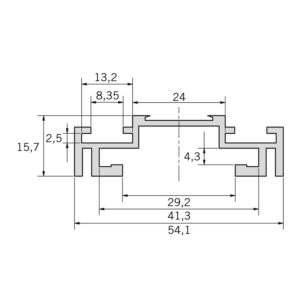 DICTUM® Universal Guide Rail, 710 mm