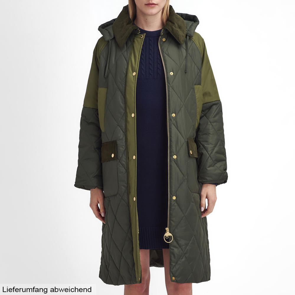 Cappotto trapuntato da donna Barbour »Cookston« Verde oliva