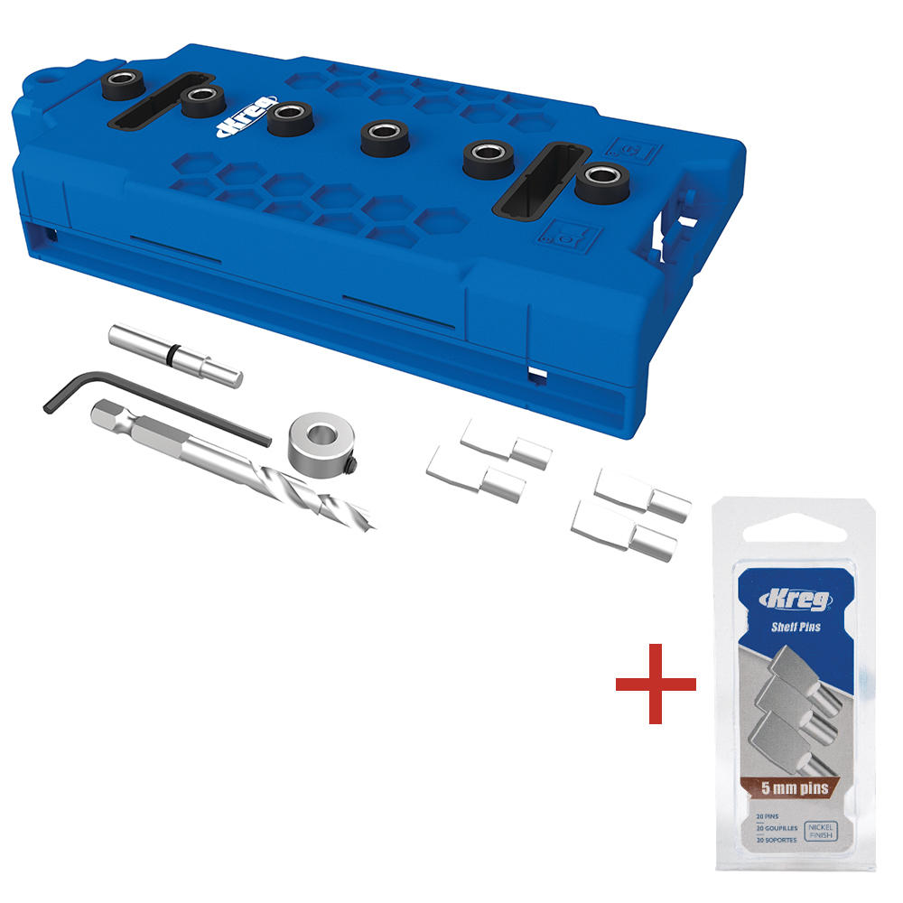 AKTION: Kreg® Lochreihen-Bohrschablone - Shelf Pin Jig, 5 mm