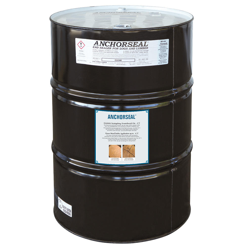 Enduit pour bois vert Anchorseal®, application jusqu’à -4 °C, 1 baril (200 l)