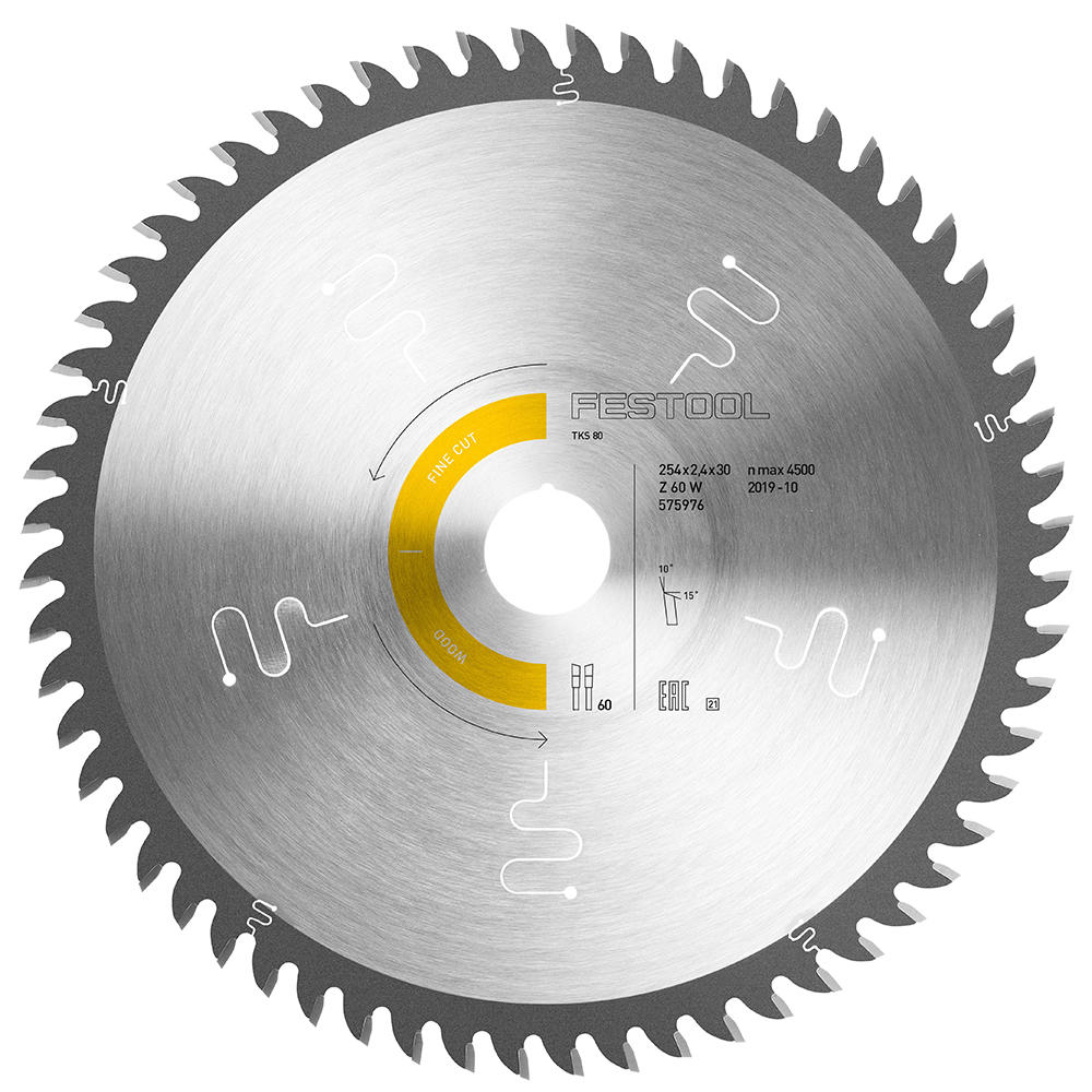 Festool Fine tooth saw blade 254x2,4x30 W60