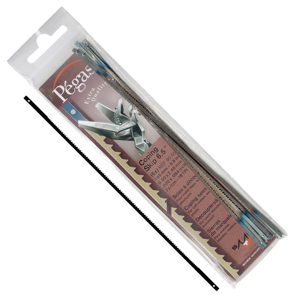 Pégas® Laubsägestiftblätter Weitzahn, 6 Stück