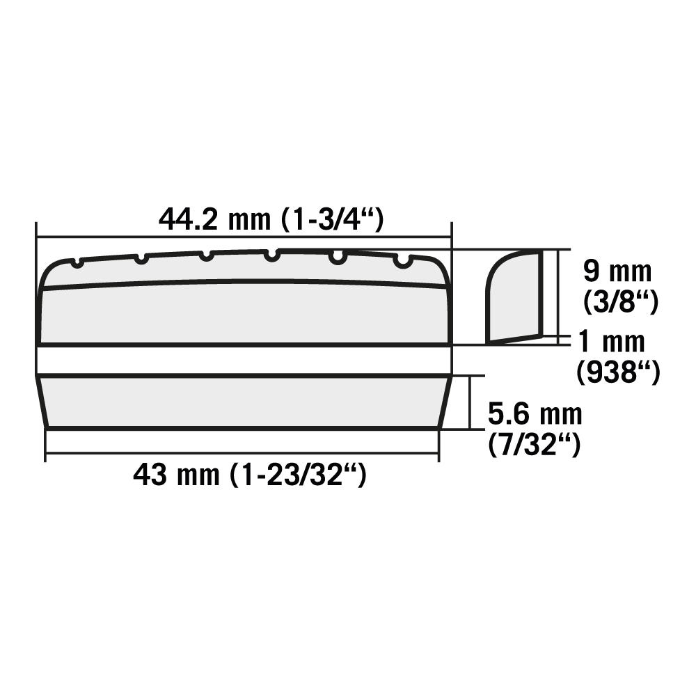 Martin® Style Griffbrett-Sattel, Knochen, 44,2 x 9,0 x 5,6 mm
