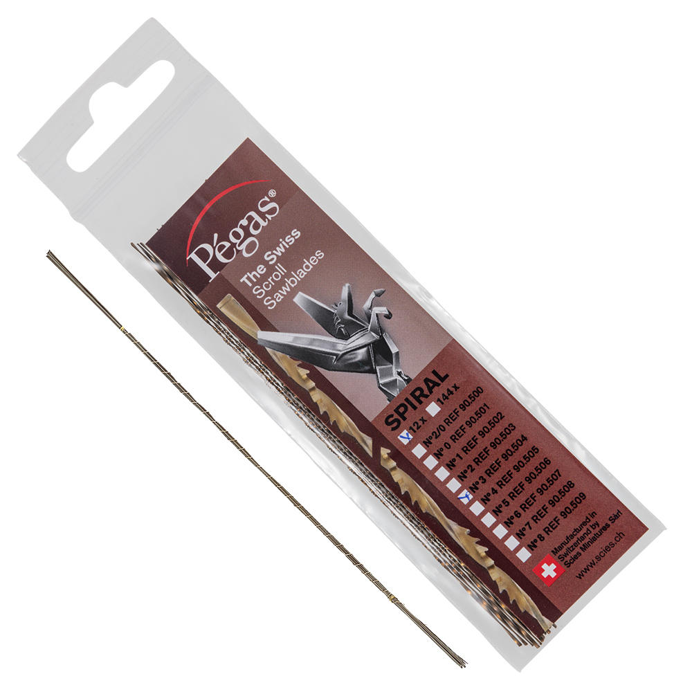 Pégas® Saw Blades, Spiral Tooth Pattern, Blade thickness 1.05 mm, 12-piece Set