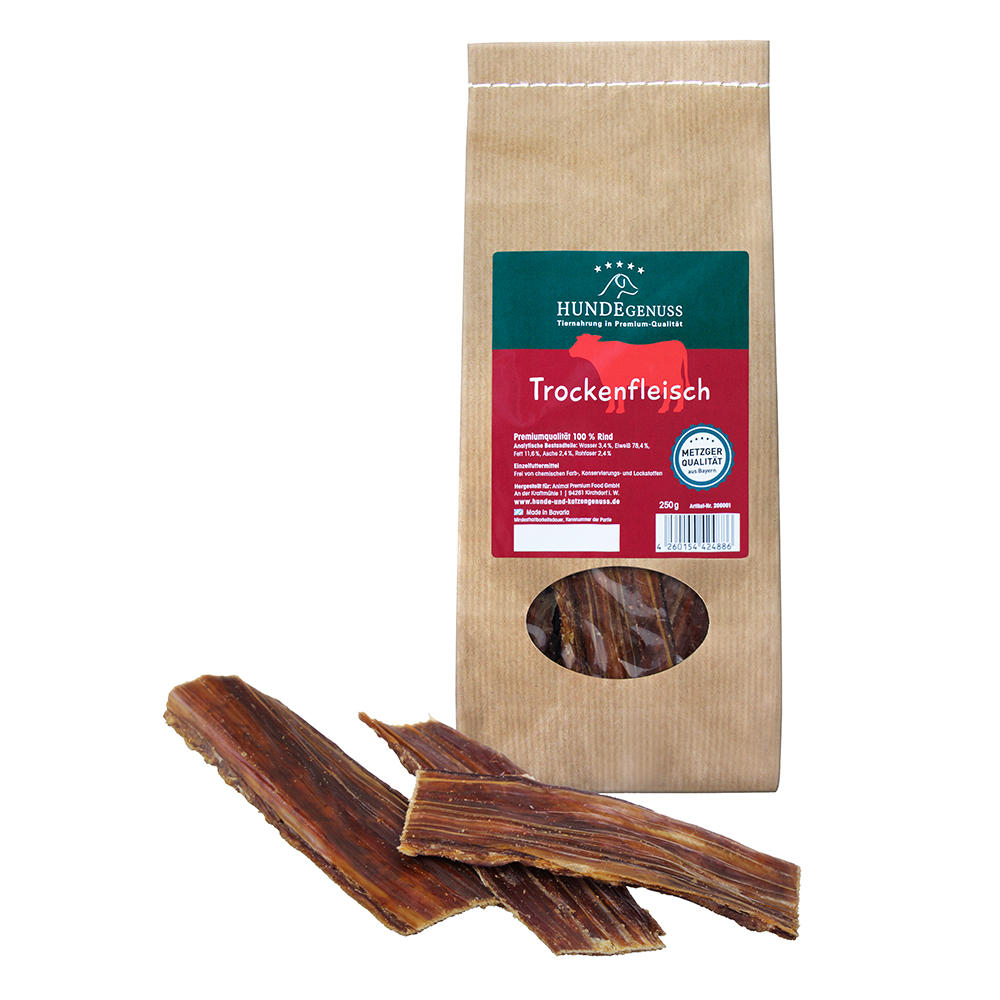 Snack per cani »Hundegenuss«, carne essiccata, 250 g