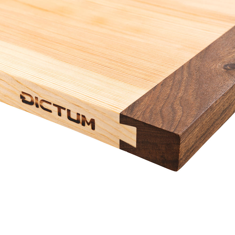 DICTUM® Schneidbrett Wavy Edge, Kiefer/Nussbaum