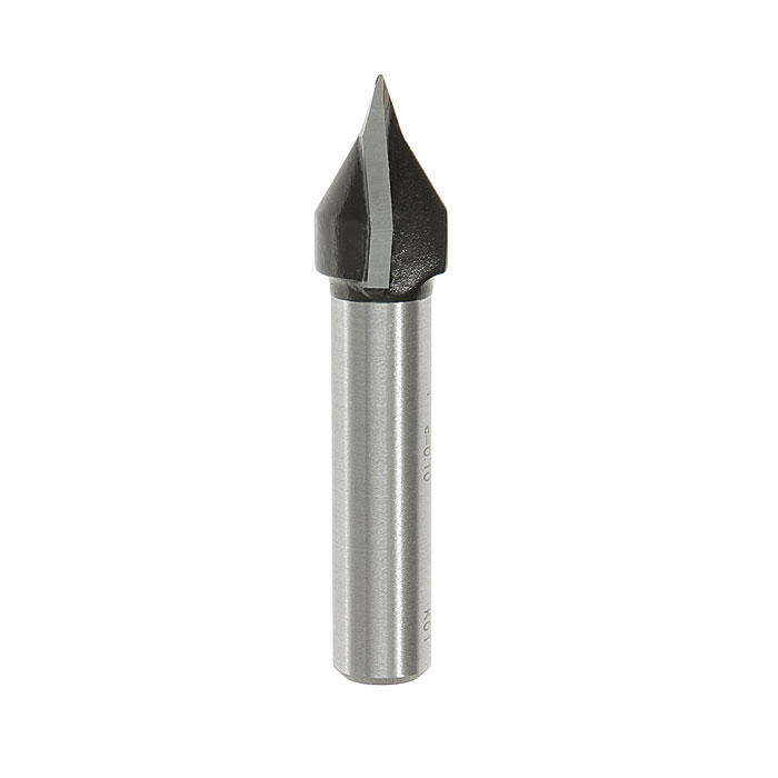 HW-V-Nut/Schriften-Fräser, Schaft Ø 8 mm, 60°, Ø 12,7 mm