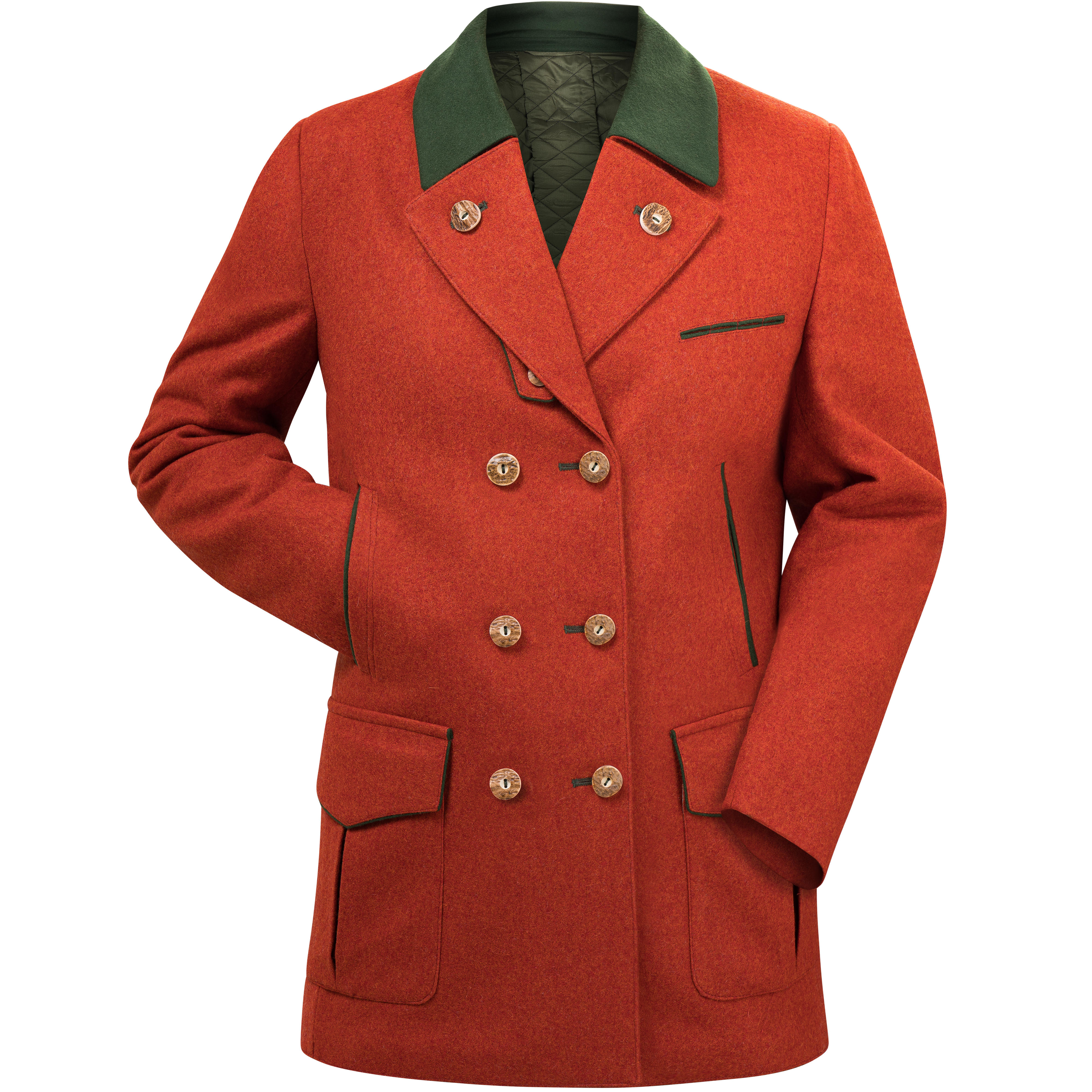 Damen Loden-Jagdjacke, orangerot
