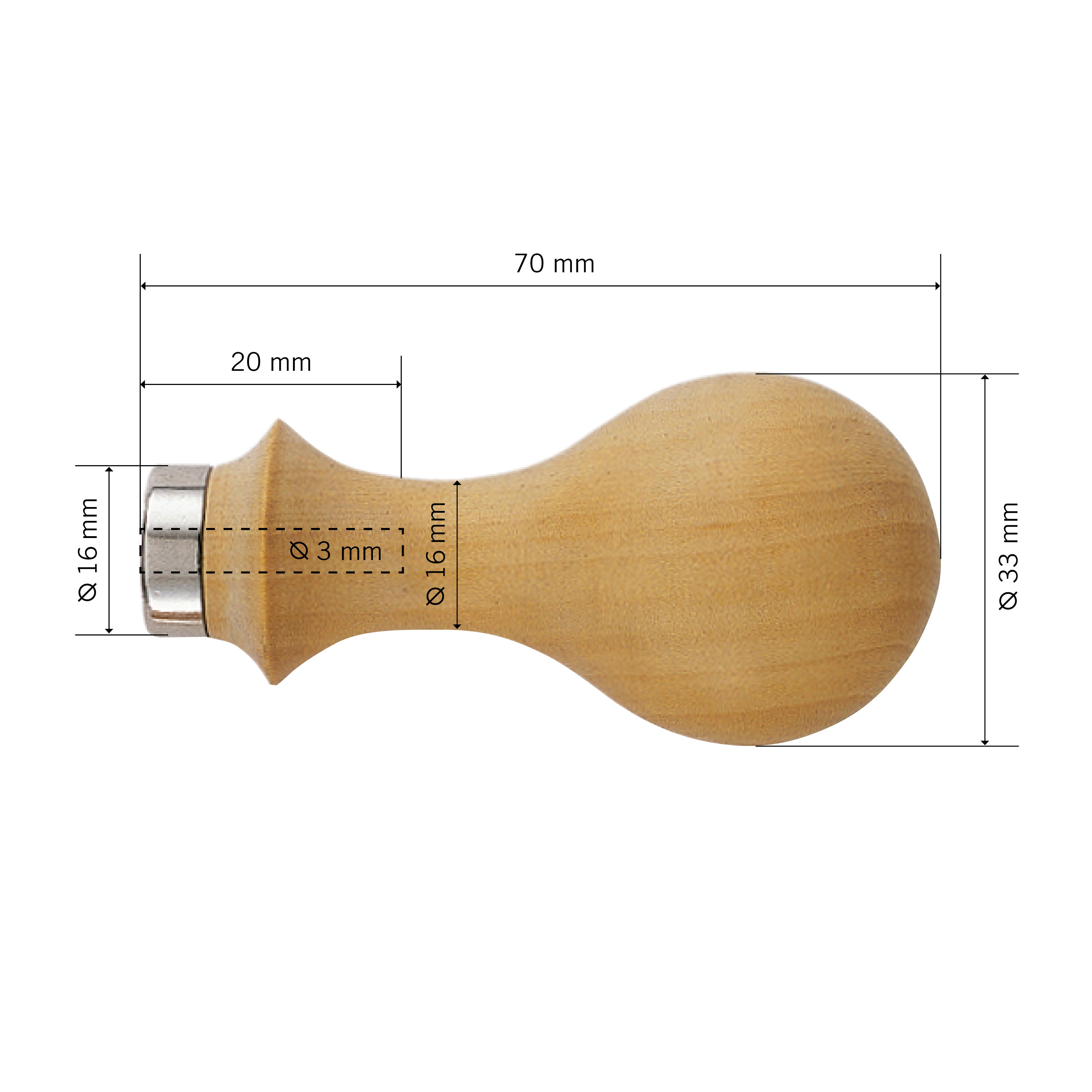 Boxwood Handle, Drop-Shaped