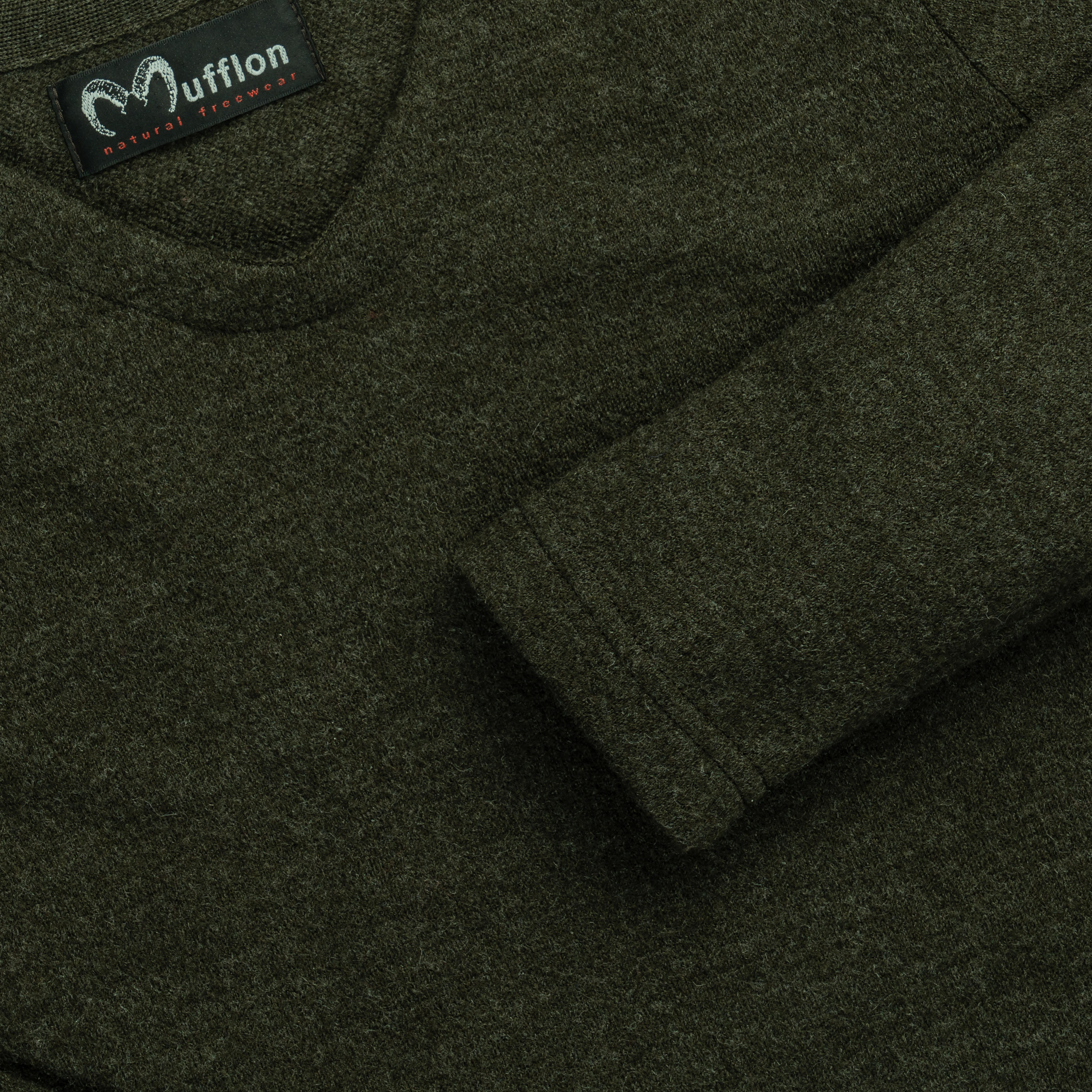 Mufflon »Vela« Ladies’ Boiled Wool Sweater, Forest