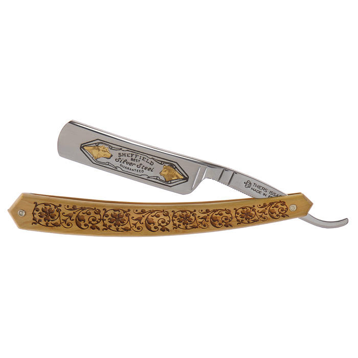 Thiers-Issard Rasiermesser mit Goldgravur ⅝", Buchsbaum