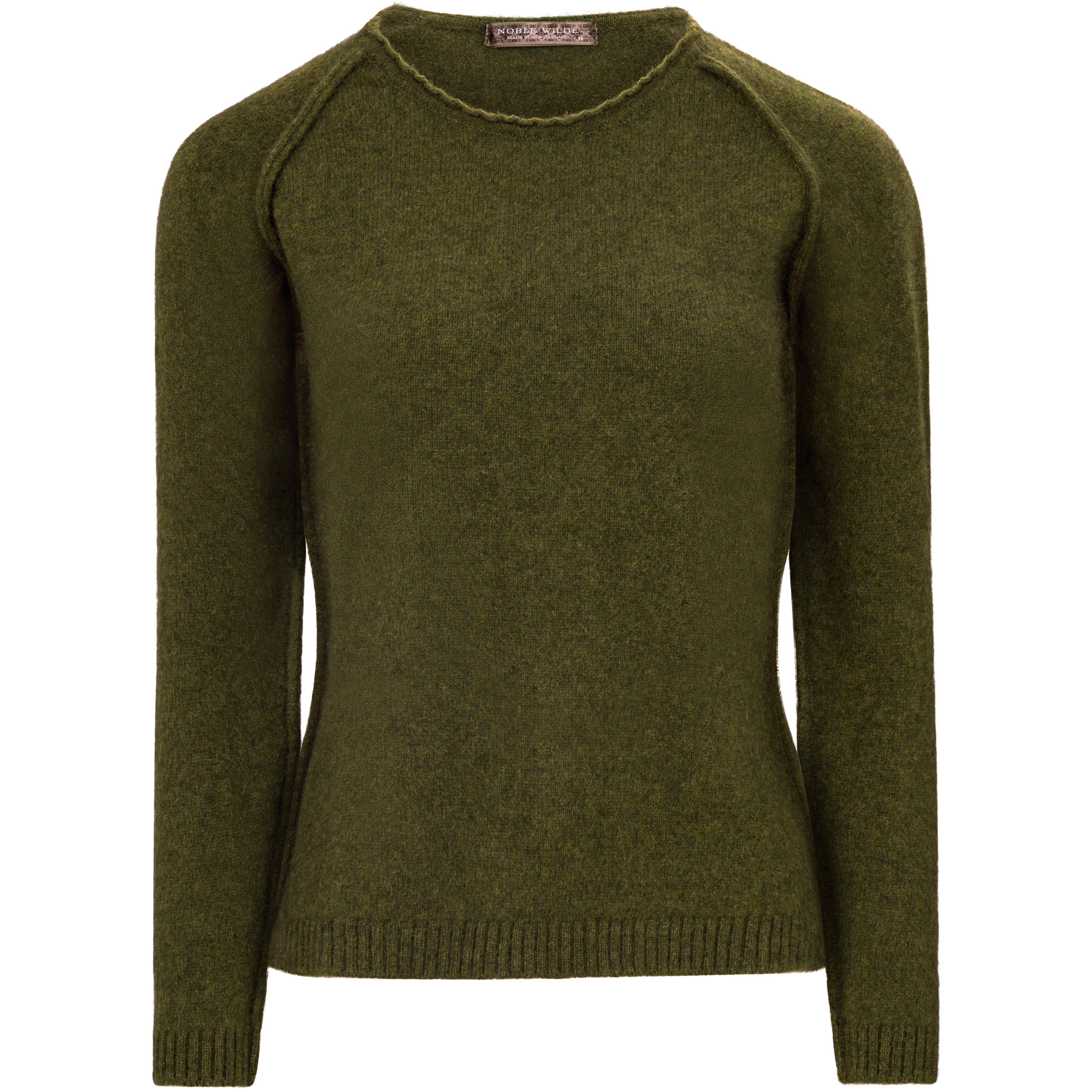 Damen Pullover Merino-Possum oliv-melange 34 825967/34