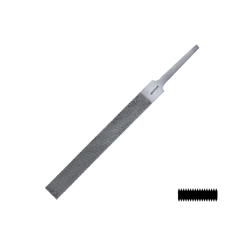DICTUM® Präzisionsraspel, Flachstumpf, Hieb 5, Hieblänge 150 mm