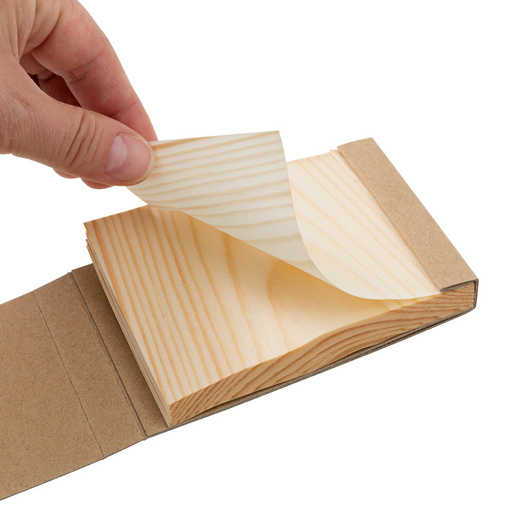 DICTUM® Echtholzpapier »Kyougi«, Notizblock 75 x 100 mm, 50 Blatt