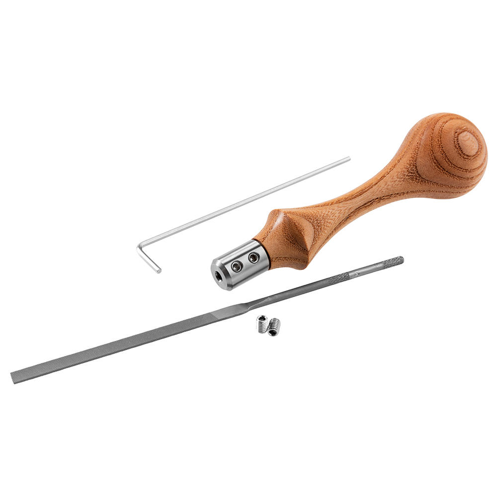 Matthias Fenner File Handle with Quick-change Mechanism, Elm/Titanium