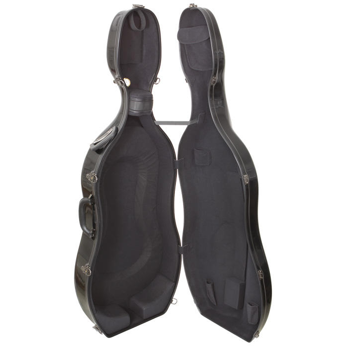 Custodia in fibra di vetro Jakob Winter®, violoncello 4/4, nero