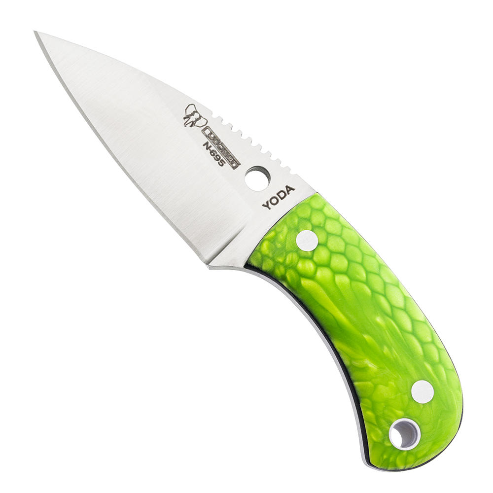 Cudeman »Yoda« Neck Knife, Green Juma, Kydex Sheath