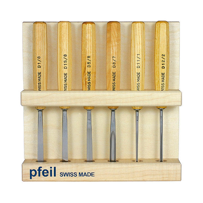 Set di sgorbie da scultura Compact Pfeil®, 6 pezzi