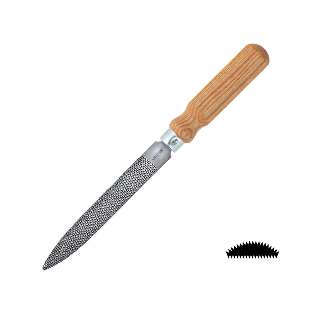 DICTUM® »Flat Cut« Precision Rasp, Cabinet, with Handle, Cut 4, Cut Length 150