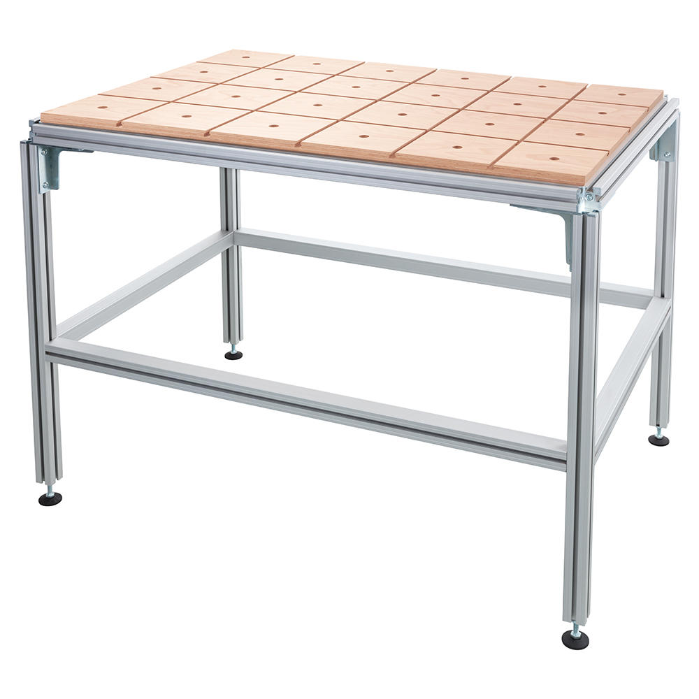 DICTUM® Multifunktionstisch PRO, T-Nut 8 mm, Buche-Mehrschicht