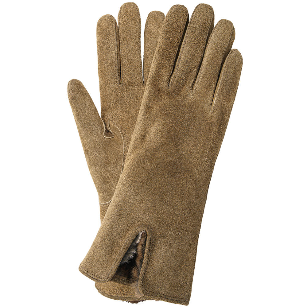 GELA Ladies Gloves, Goat Suede, Cashmere & Velvet Rabbit