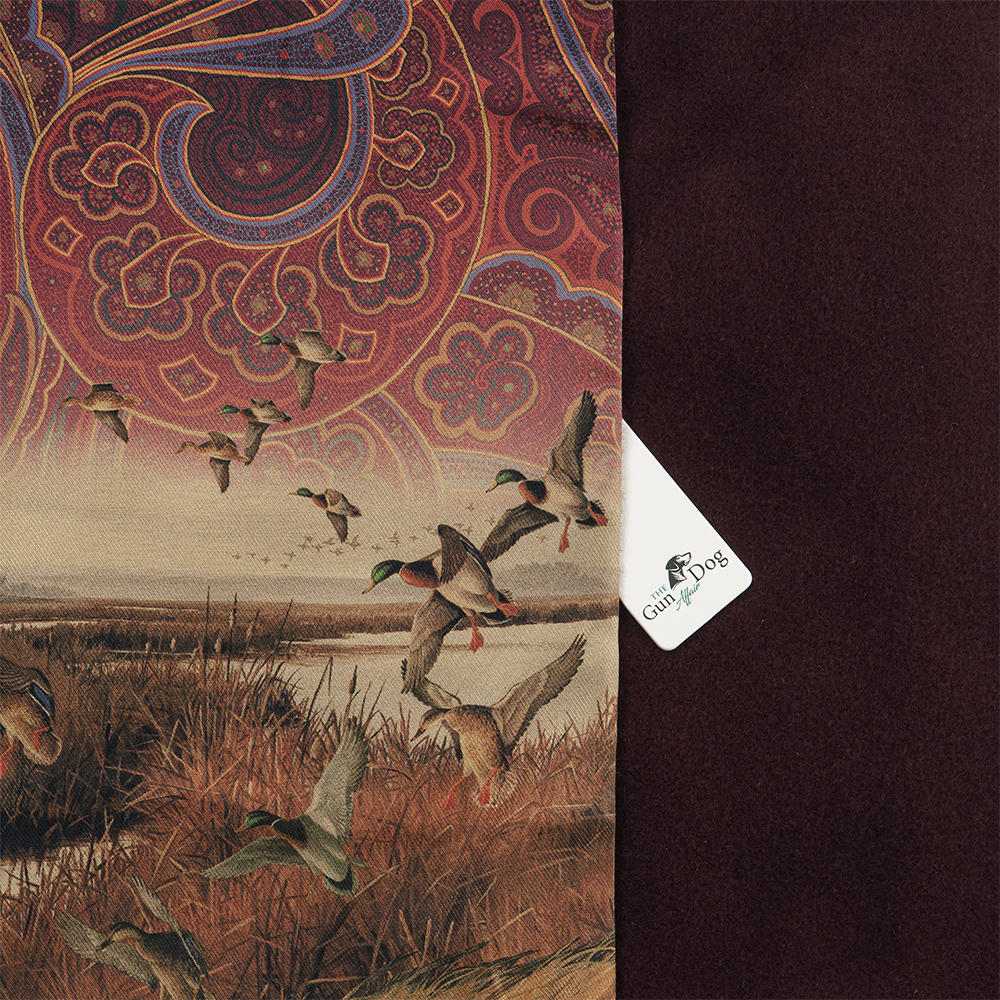 Doubleface Scarf, »Duck«, Cashmere/Silk, Burgundy