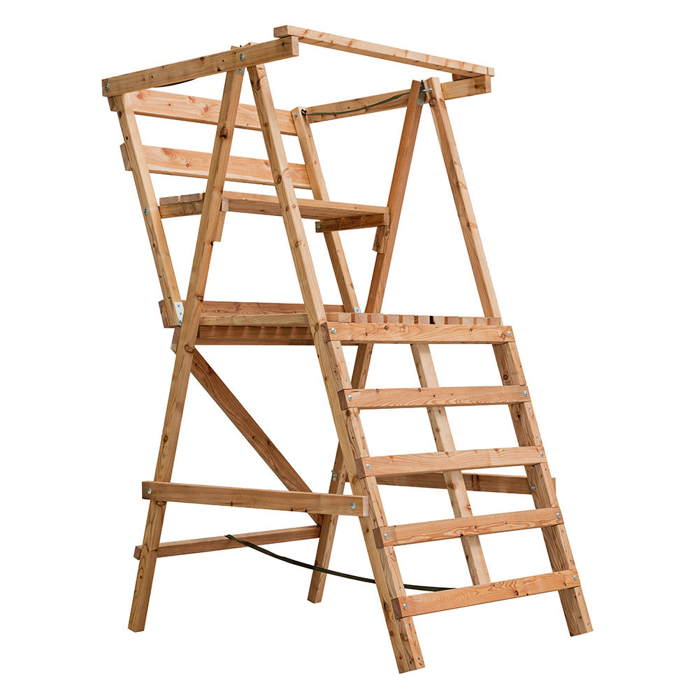 Folding Ladder for Drive Hunting, Larch Wood
