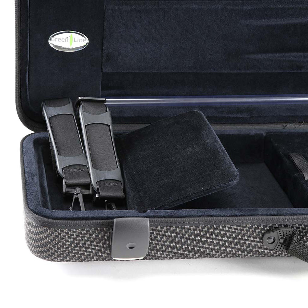 Jakob Winter® Kofferetui, Violin 4/4, 3/4, Carbon Design/schwarz