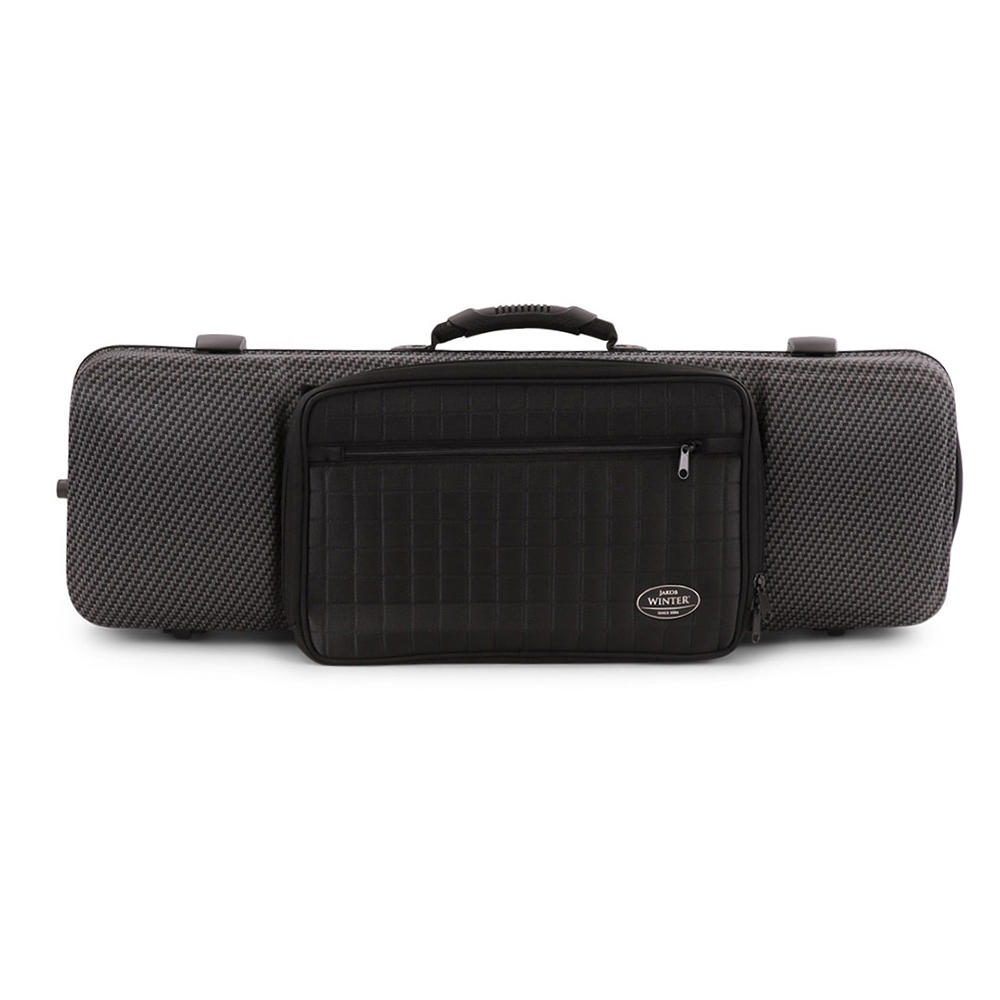 Jakob Winter® Oblong Case, Violin 4/4, 3/4, Carbon Design/black