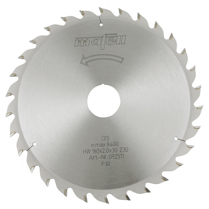 MAFELL Sägeblatt-HM, 180 x 1,2/2,0 x 30 mm, Z 30, WZ