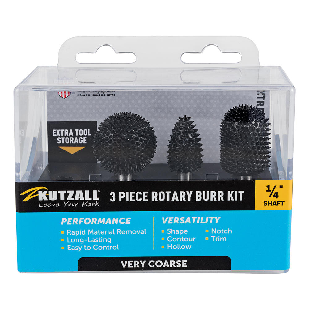 Kutzall® Burr Set, Extreme, Extra-coarse, Shaft Diameter 6.35 mm