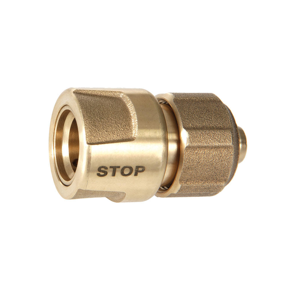 Raccordo per tubo Geka®, ottone, con acquastop, ½ pollice, per acqua potabile