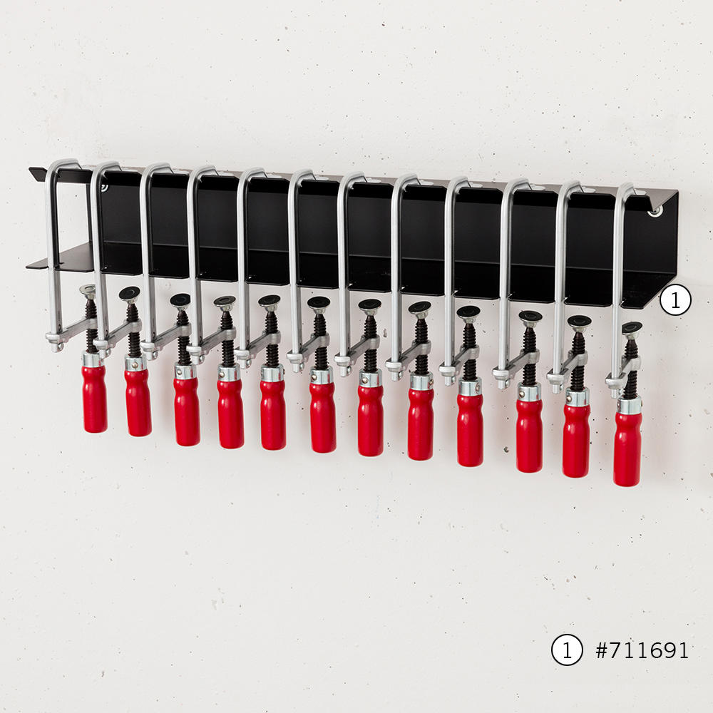 DICTUM® Ganzstahl-Schraubzwinge, Klappgriff, Ausladung 80 mm, Spannweite 160 mm