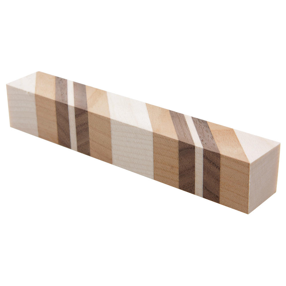Schreibgeräte-Rohling 45°, 3 Holzarten