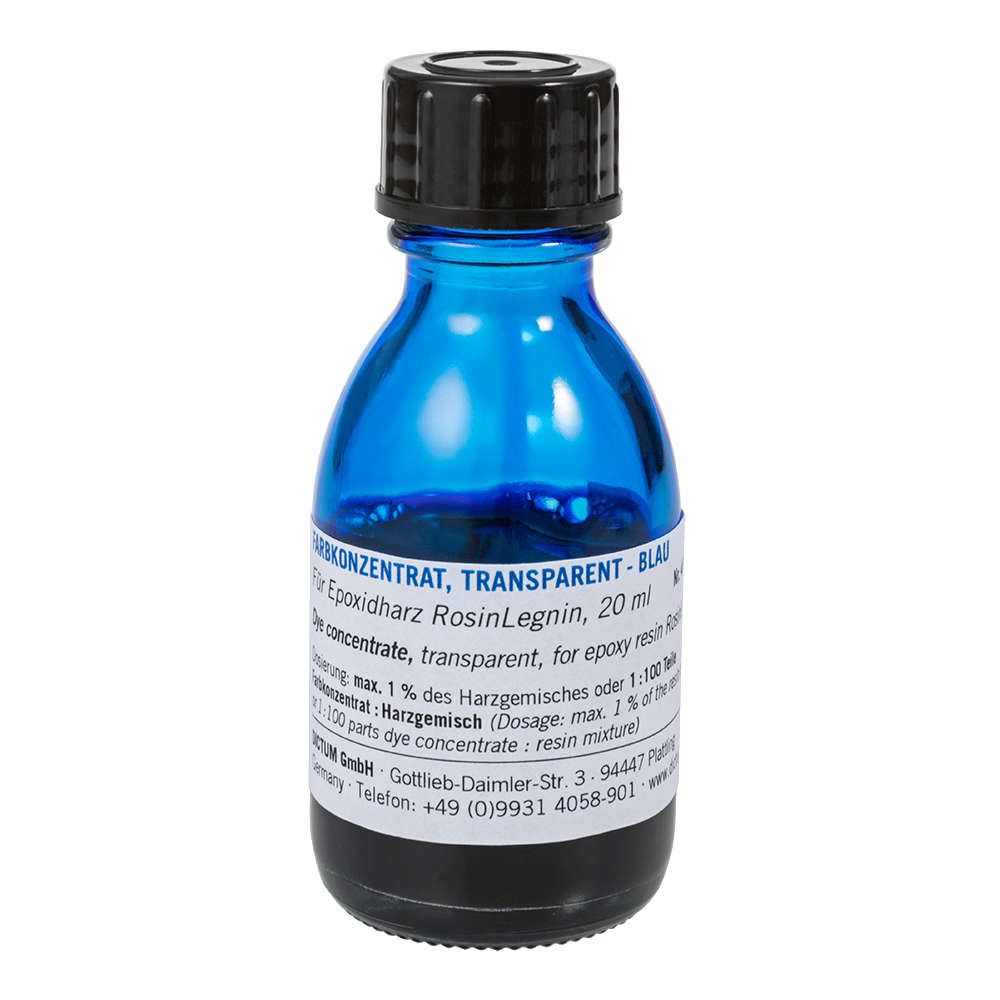Colorante concentrato per resina epossidica RosinLegnin®, trasparente, blu