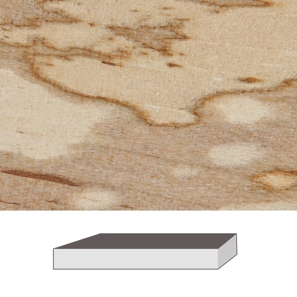 Bouleau échauffé, 300 x 60 x 60 mm