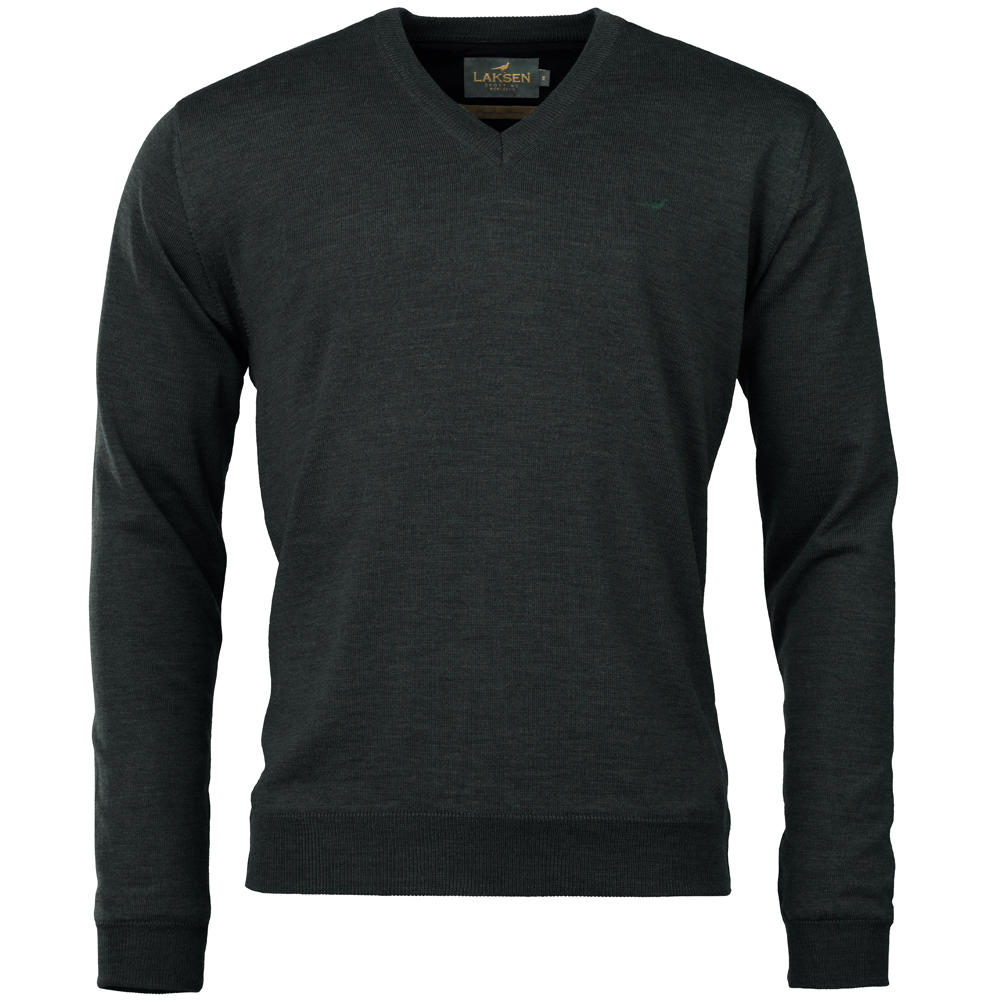 Laksen Herren V-Pullover Grantham Windbraker, braun