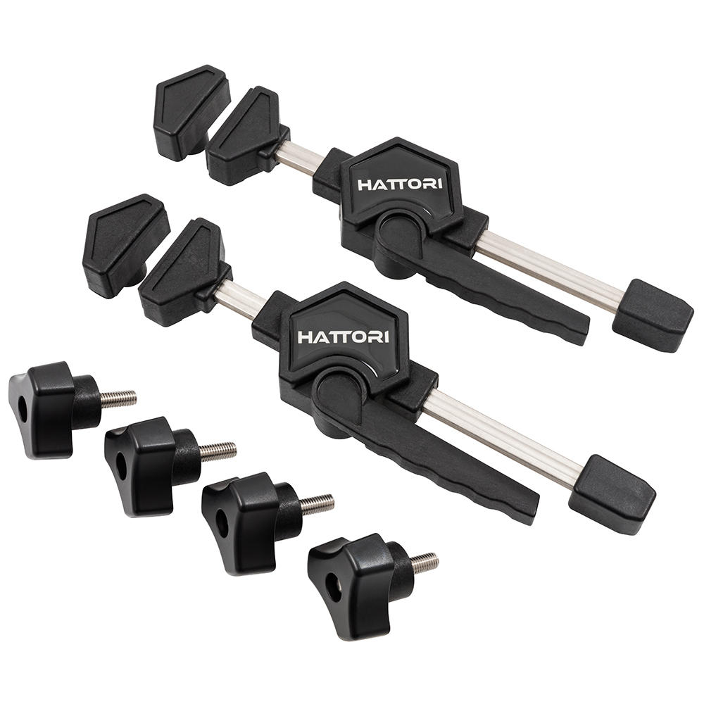 Morsetto universale di serraggio con leva e basi orizzontali Hattori®