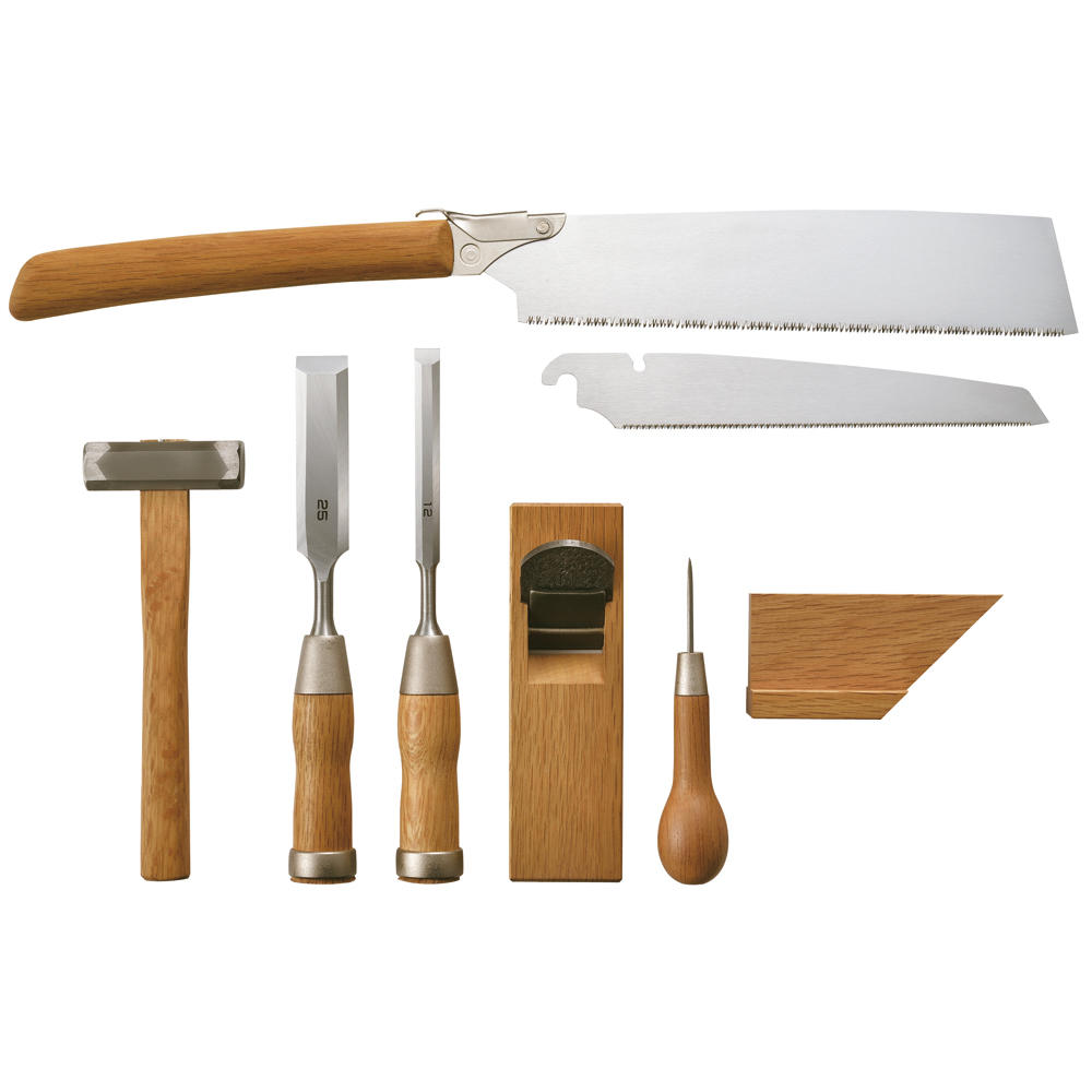 Japanische Werkzeugkiste, bestückt, 10-teilig