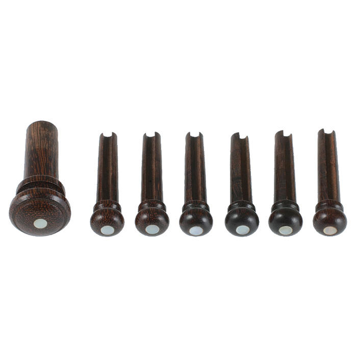 Set Bouton et chevilles, tamarinier avec pastille, 7 pièces
