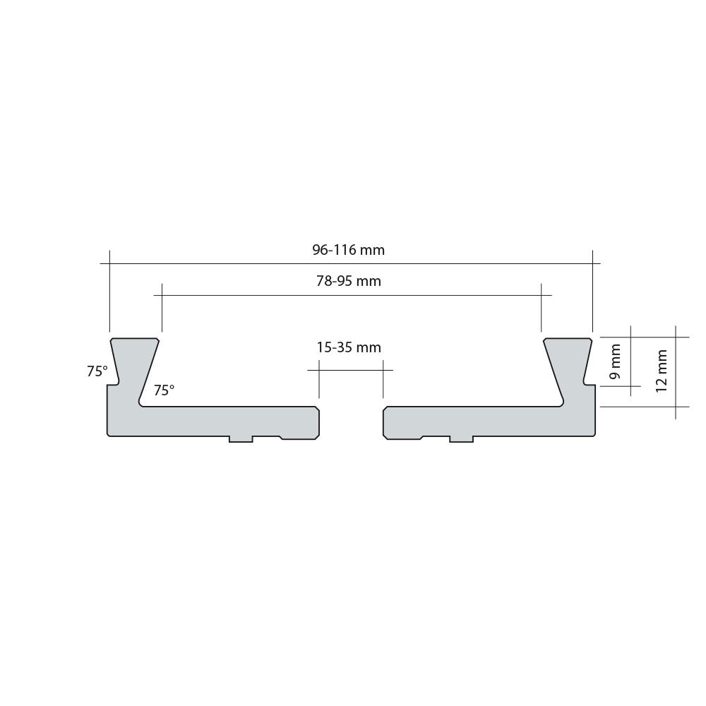 Mors en queue d'aronde DICTUM®, Ø 95 mm