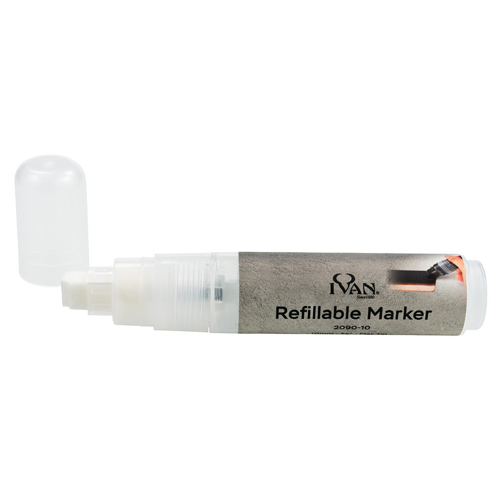 Ivan® Refillable Marker, Empty Marker, 10 mm, Flat Tip