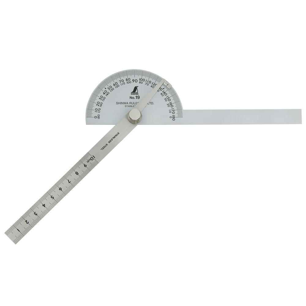 Shinwa® Precision Protractor, Double Shaft, Scale Width 90 mm