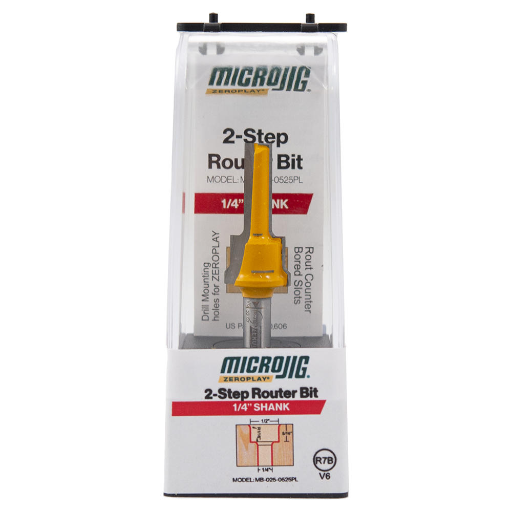 MICROJIG® Zeroplay 2-step Plunge Bit, 6.35 mm Shank